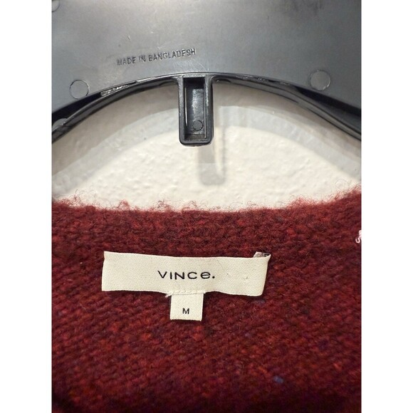 Vince Donegal 100% cashmere knit sweater Size M cherry red - Picture 5 of 9